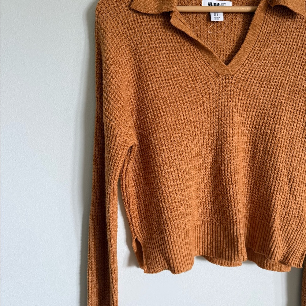 NWOT William Rast Collared V-Neck Sweater - Picture 3 of 7